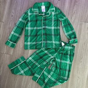 Wondershop Green Checkered Kids Pajama Set